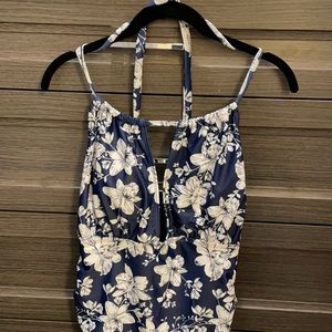 12Crazy floral one-piece swimsuit